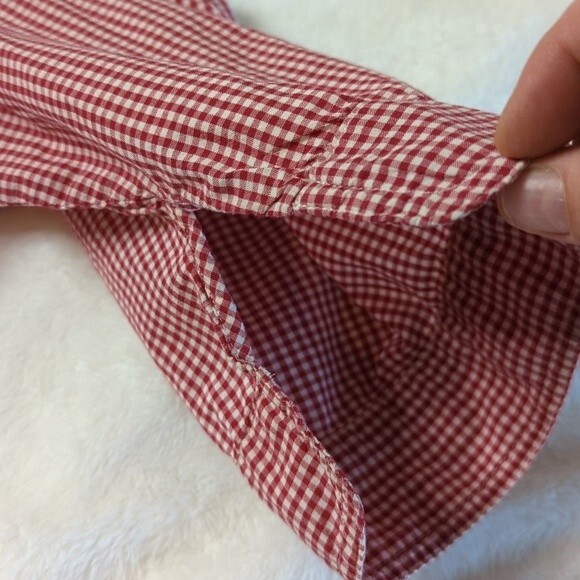 American Eagle Outfitters checkered red and white blouse size XL - Picture 8 of 9